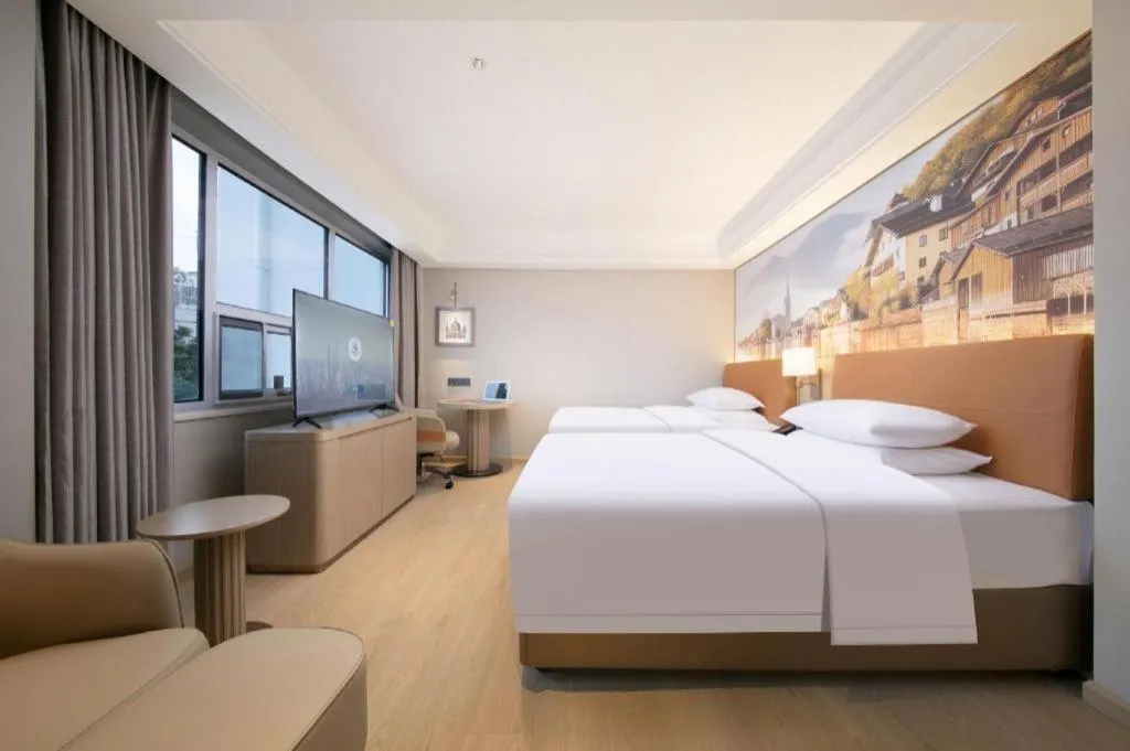 Bed in Vienna Hotel Hubei Jinzhou Changjiang University