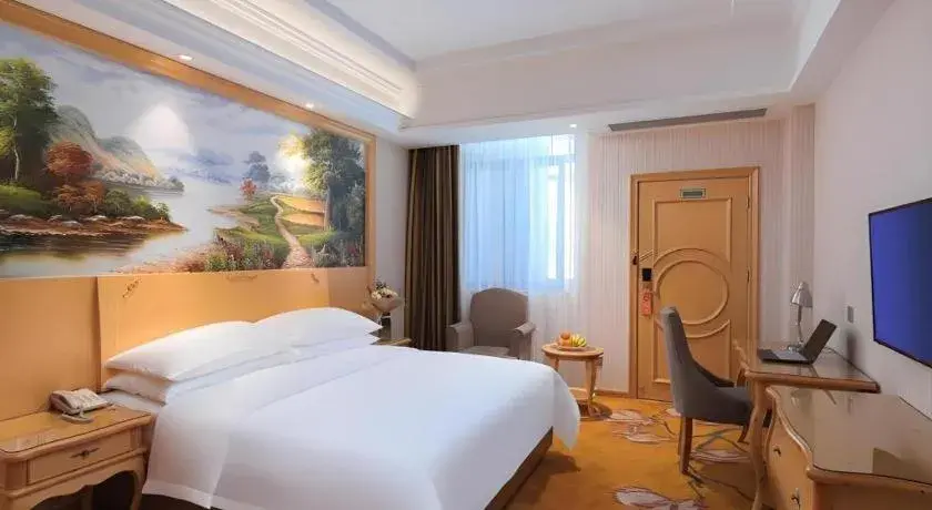 Bed in Vienna Hotel Anhui Jixi High-Speed Railway Station Bed in Vienna Hotel Anhui Jixi High-Speed Railway Station