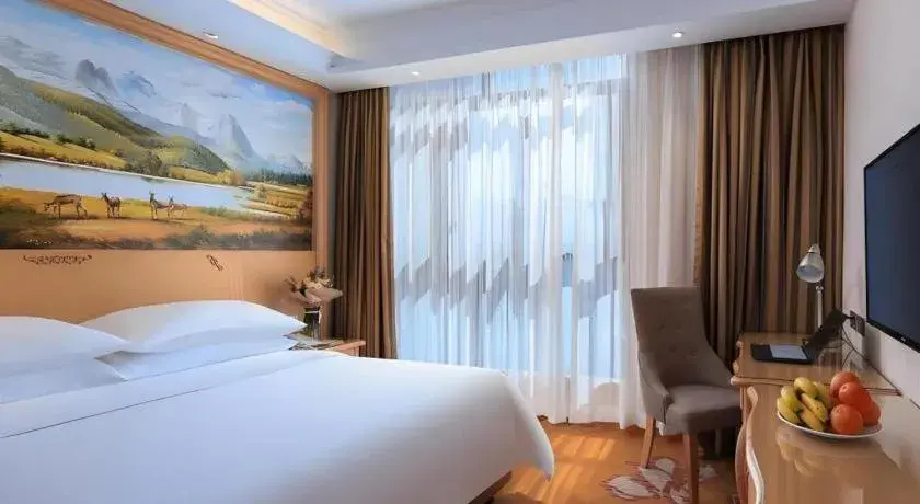 Bed in Vienna Hotel Anhui Jixi High-Speed Railway Station Bed in Vienna Hotel Anhui Jixi High-Speed Railway Station