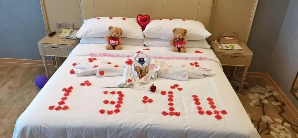 Bed in Vienna Hotel Jiangxi Ji'an Yanjingfu