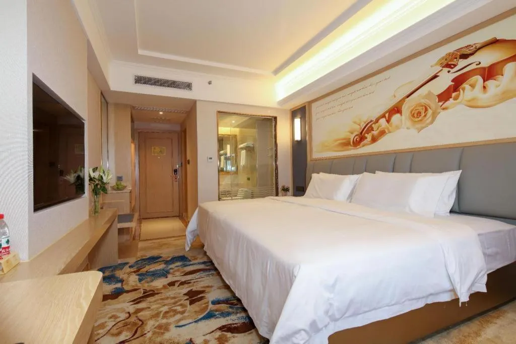 Bed in Vienna Hotel Chengdu University of Pertroleum Metro Station