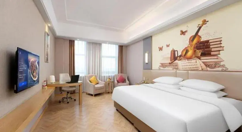 Bed in Vienna Hotel Jiangsu Zhangjiagang Passenger Terminal Station Bed in Vienna Hotel Jiangsu Zhangjiagang Passenger Terminal Station