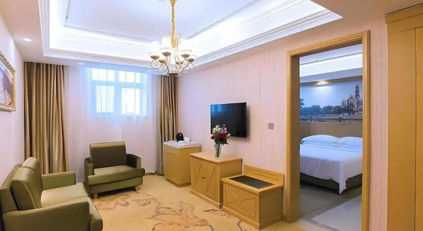 Bed in Vienna Hotel Hubei Xiangyang Tang City Gulou