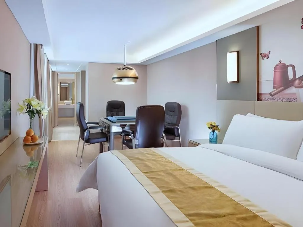 Bed in Vienna Hotel Changsha Wanjia Libei Road Tuqiao Metro Station