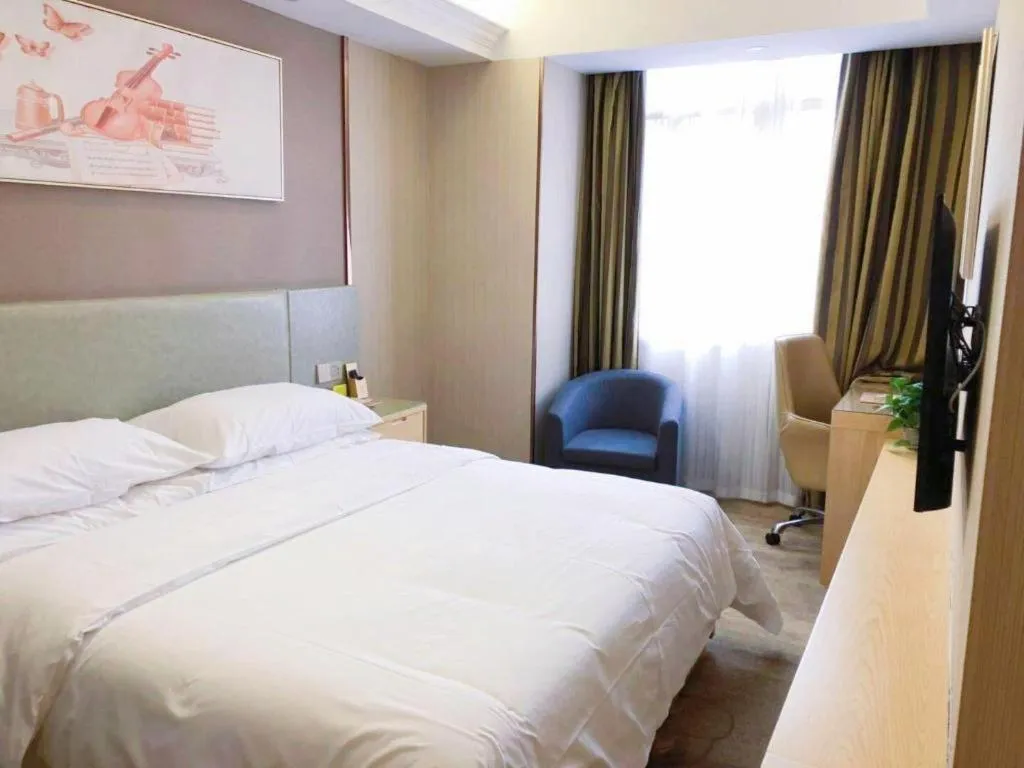 Bed in Vienna Hotel Anhui Huainan Shou County South Gate of Ancient Town Jinrun Central City
