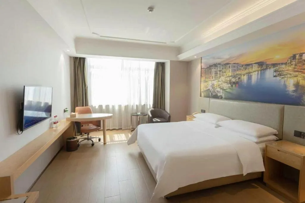 Bed in Vienna Hotel Anhui Huainan Shou County South Gate of Ancient Town Jinrun Central City