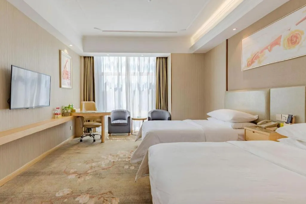 Bed in Vienna Hotel Anhui Huainan Shou County South Gate of Ancient Town Jinrun Central City