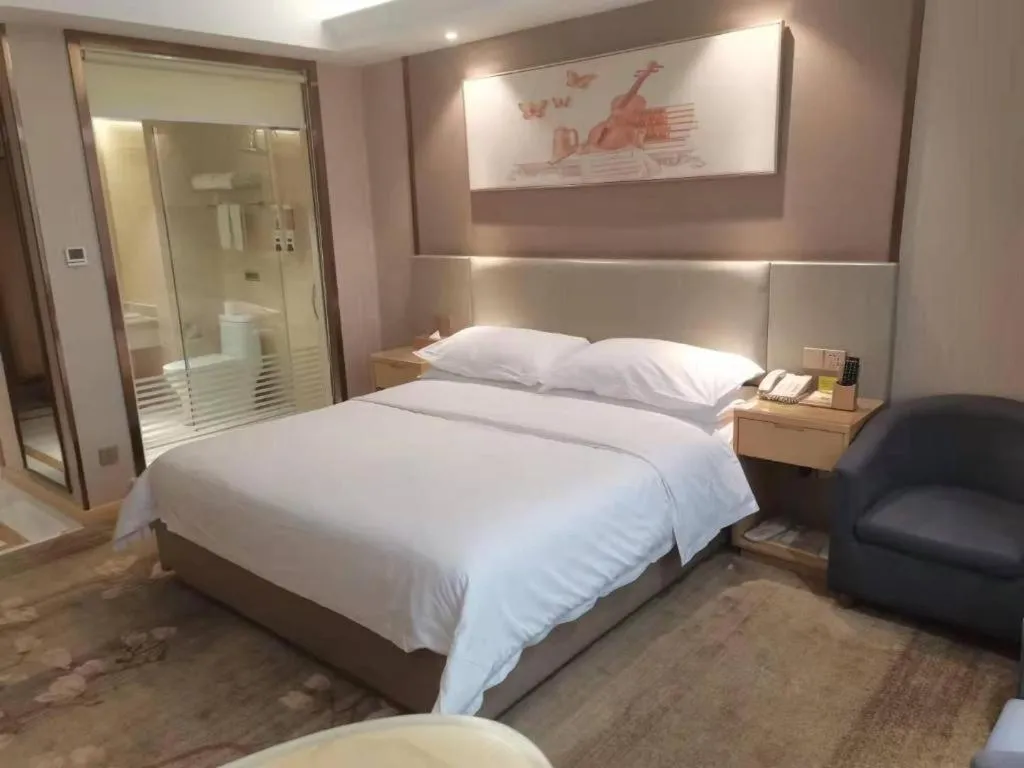Bed in Vienna Hotel Anhui Huainan Shou County South Gate of Ancient Town Jinrun Central City