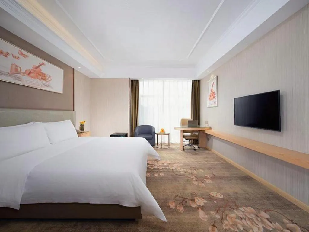 Bed in Vienna Hotel Anhui Huainan Shou County South Gate of Ancient Town Jinrun Central City