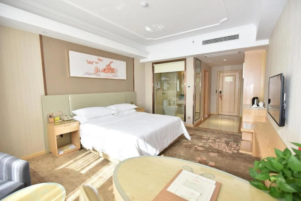 Bed in Vienna Hotel Anhui Huainan Shou County South Gate of Ancient Town Jinrun Central City