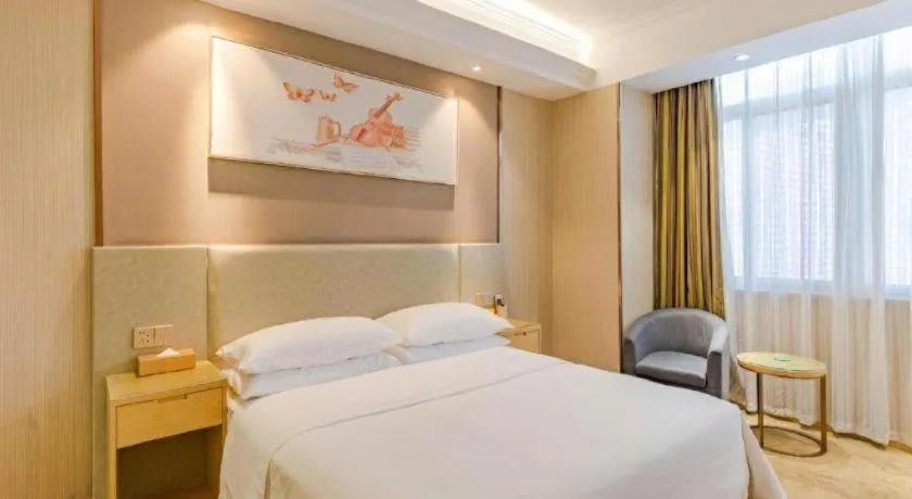 Bed in Vienna Hotel Anhui Huainan Shou County South Gate of Ancient Town Jinrun Central City