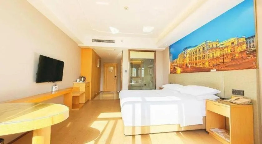 Bed in Vienna Hotel Anhui Huainan Shou County South Gate of Ancient Town Jinrun Central City