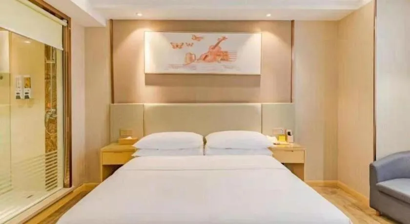 Bed in Vienna Hotel Anhui Huainan Shou County South Gate of Ancient Town Jinrun Central City