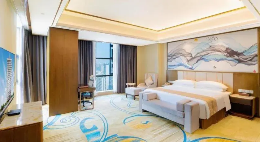 Bed in Venus Royal Hotel Nanning East High-Speed Railway Station Bed in Venus Royal Hotel Nanning East High-Speed Railway Station