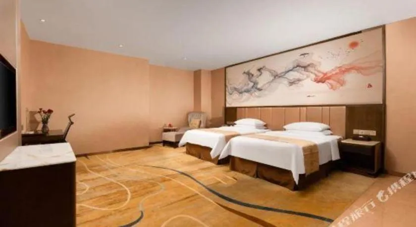Bed in Venus Royal Hotel Nanning East High-Speed Railway Station