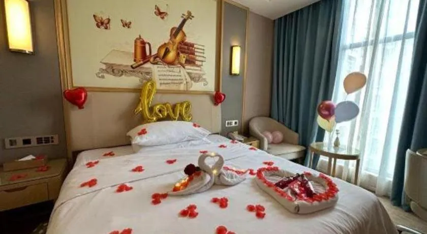 Bed in Vienna Hotel Guangdong Zhaoqing East Station Dinghu Mountain Scenic Area