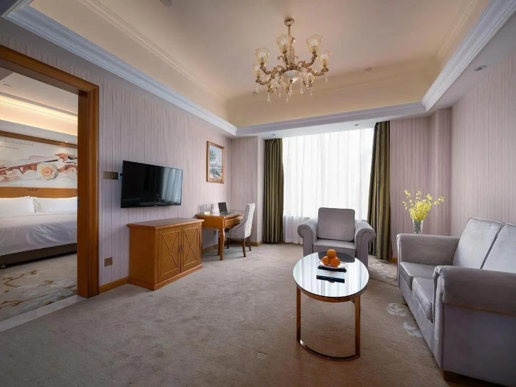 Bed in Vienna Hotel Hebei Hengshui High-Speed Railway Station