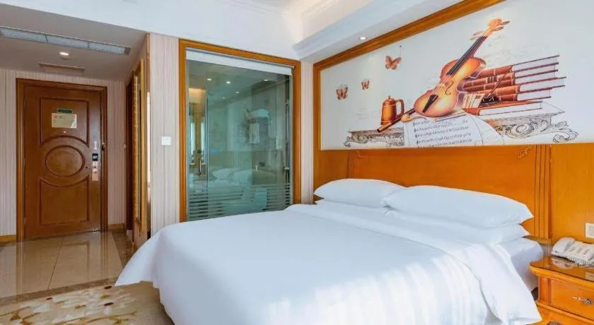 Bed in Vienna Hotel Hebei Hengshui High-Speed Railway Station