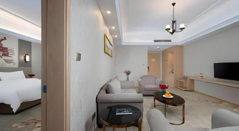 Bed in Vienna Hotel Anhui Taihe Baitai Xingma International