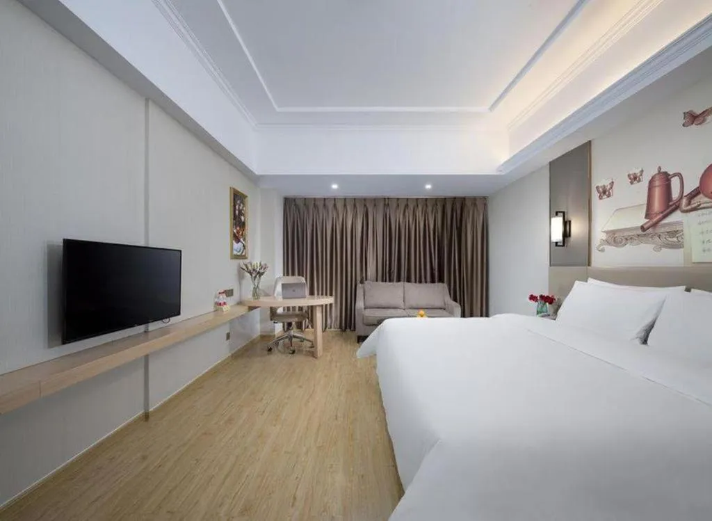 Bed in Vienna Hotel Anhui Taihe Baitai Xingma International