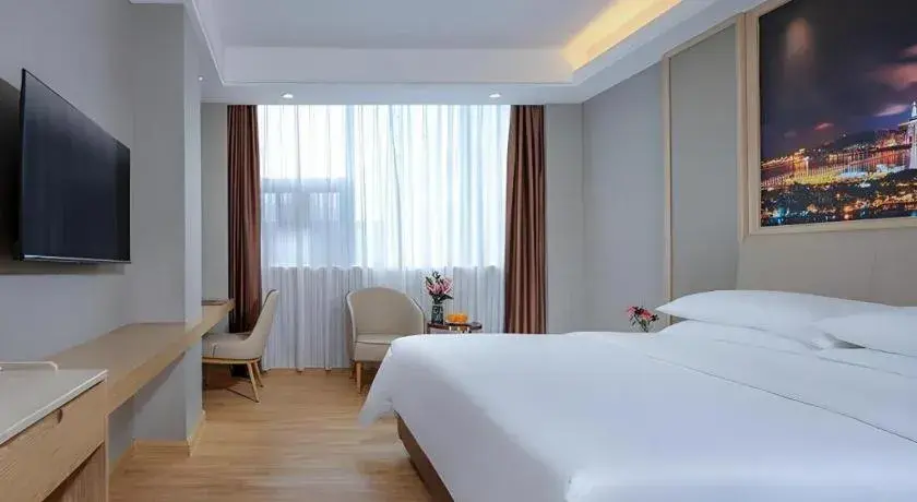 Bed in Vienna Hotel Zhuhai Huafashangdu Nanping Science Industrial Park Bed in Vienna Hotel Zhuhai Huafashangdu Nanping Science Industrial Park