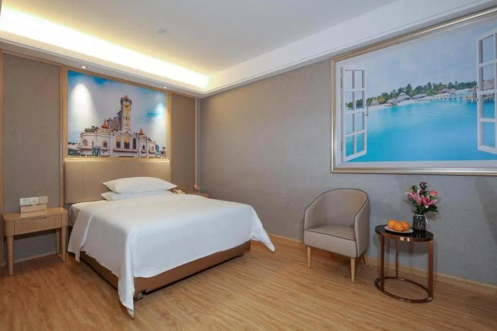 Bed in Vienna Hotel Zhuhai Huafashangdu Nanping Science Industrial Park