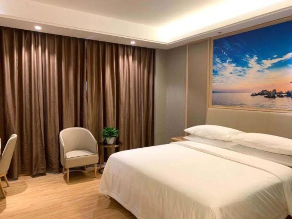 Bed in Vienna Hotel Zhuhai Huafashangdu Nanping Science Industrial Park