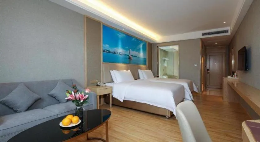 Bed in Vienna Hotel Zhuhai Huafashangdu Nanping Science Industrial Park