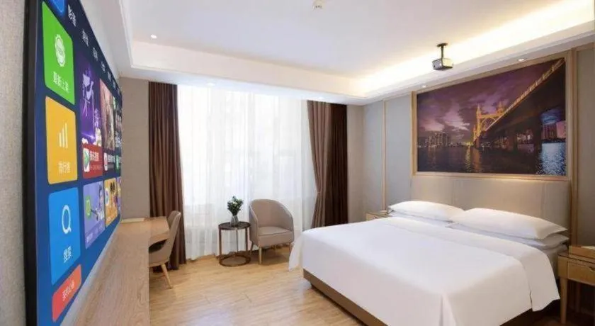 Bed in Vienna Hotel Zhuhai Huafashangdu Nanping Science Industrial Park