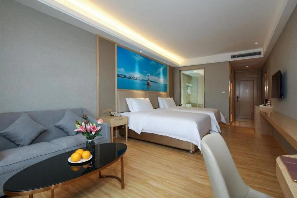 Bed in Vienna Hotel Zhuhai Huafashangdu Nanping Science Industrial Park