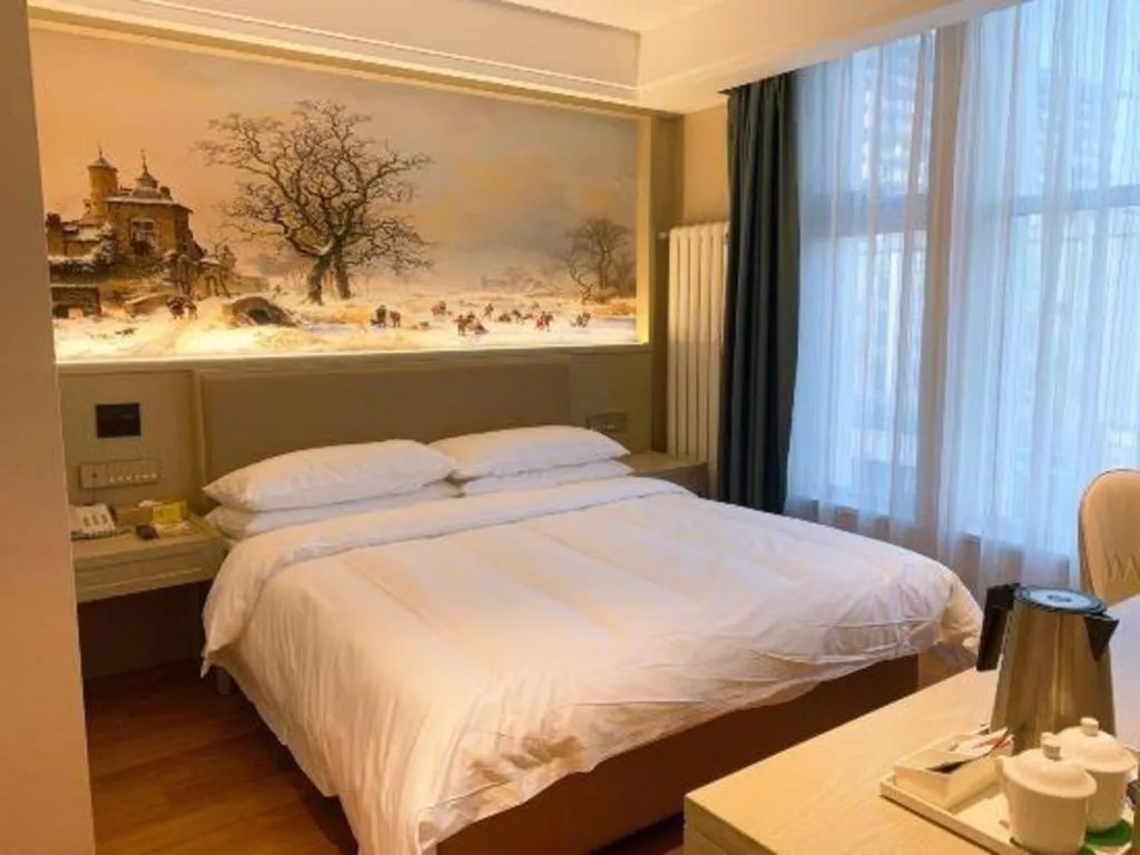Bed in Vienna Hotel Beijing Changping Metro Station