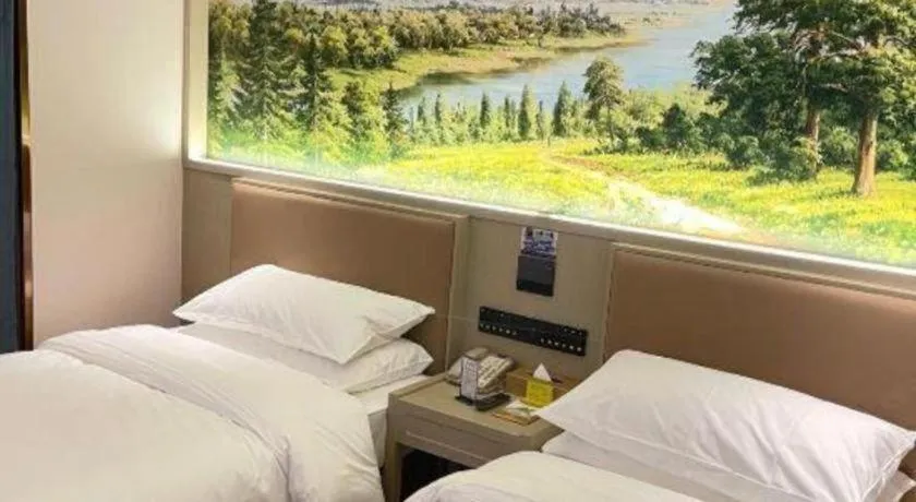 Bed in Vienna Hotel Beijing Changping Metro Station