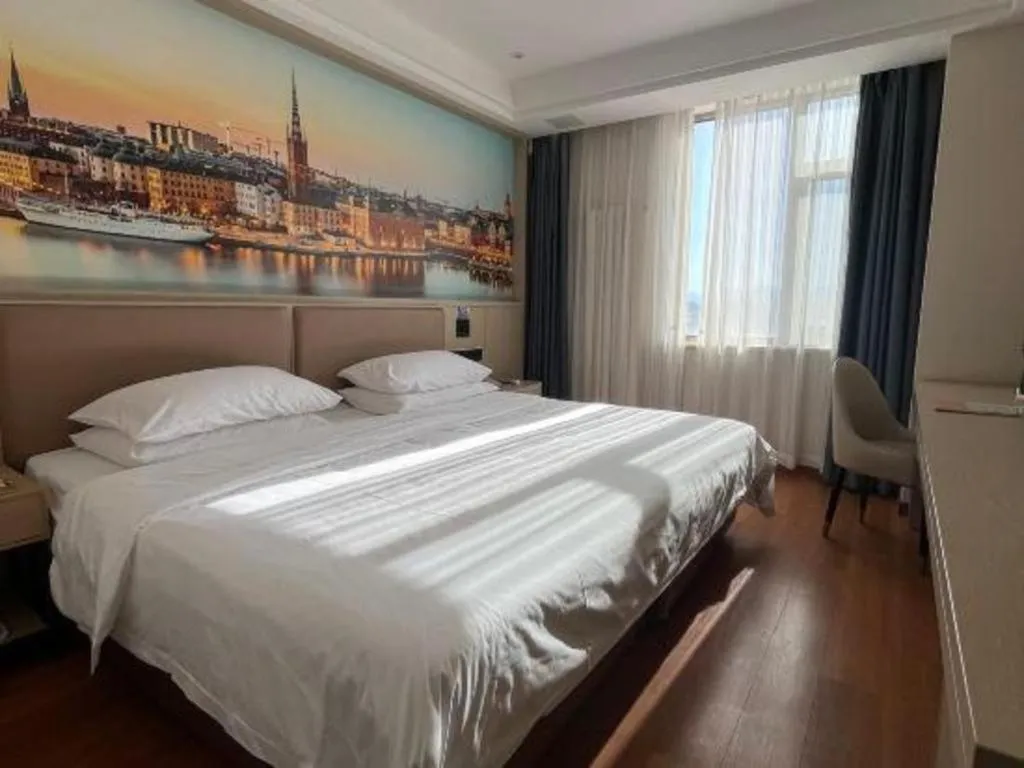 Bed in Vienna Hotel Beijing Changping Metro Station