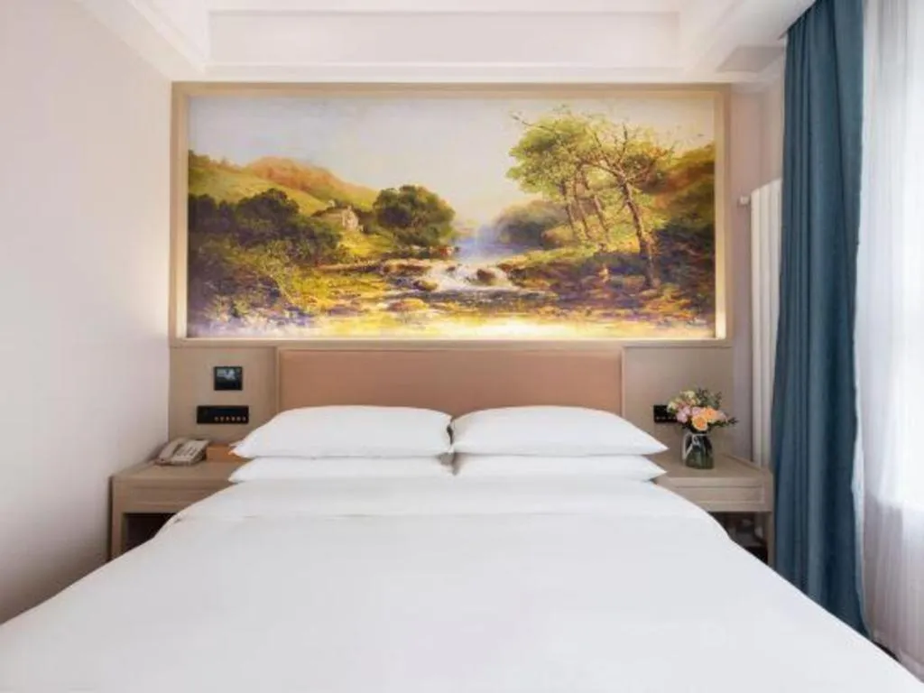 Bed in Vienna Hotel Beijing Changping Metro Station