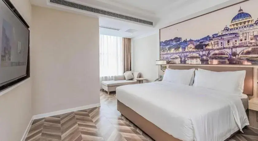 Bed in Vienna Hotel Sichuan Hejiang Yangtze River Bridge Bed in Vienna Hotel Sichuan Hejiang Yangtze River Bridge