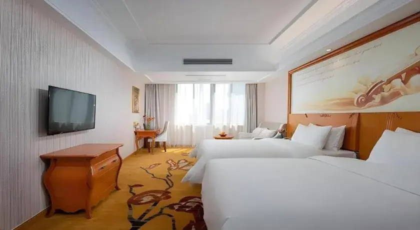 Bed in Vienna Hotel Anhui Bengbu Guzhen Railway Station Bed in Vienna Hotel Anhui Bengbu Guzhen Railway Station