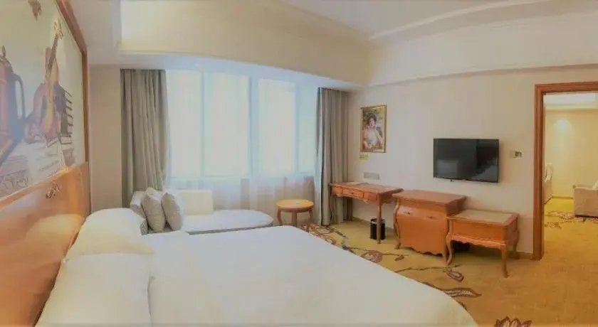 Bed in Vienna Hotel Anhui Bengbu Guzhen Railway Station Bed in Vienna Hotel Anhui Bengbu Guzhen Railway Station