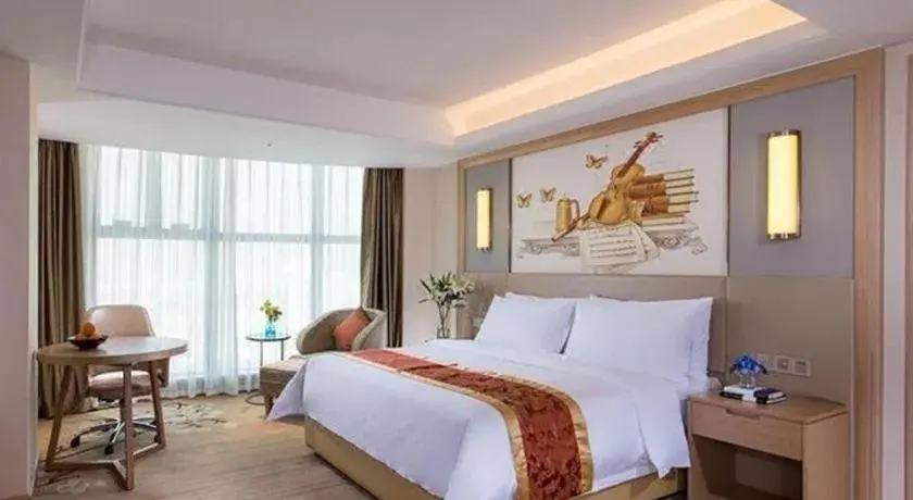 Bed in Venus International Hotel Guangdong Meizhou Fengshun Huamao Hot-Spring Bed in Venus International Hotel Guangdong Meizhou Fengshun Huamao Hot-Spring