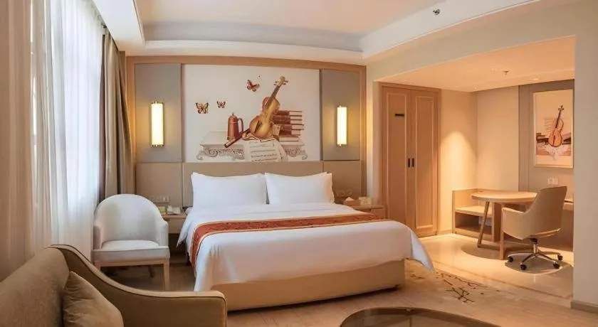 Bed in Venus International Hotel Guangdong Meizhou Fengshun Huamao Hot-Spring