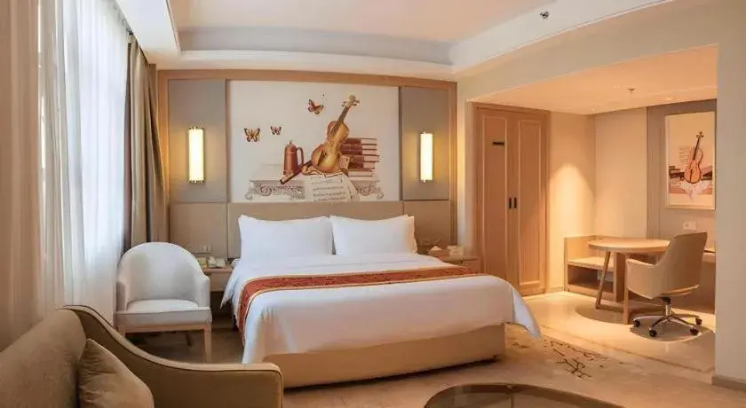 Bed in Venus International Hotel Guangdong Meizhou Fengshun Huamao Hot-Spring Bed in Venus International Hotel Guangdong Meizhou Fengshun Huamao Hot-Spring