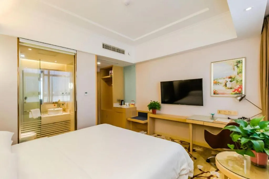 Bed in Vienna Hotel Shandong Qingdao Jiaodong International Airport Hai'er Avenue