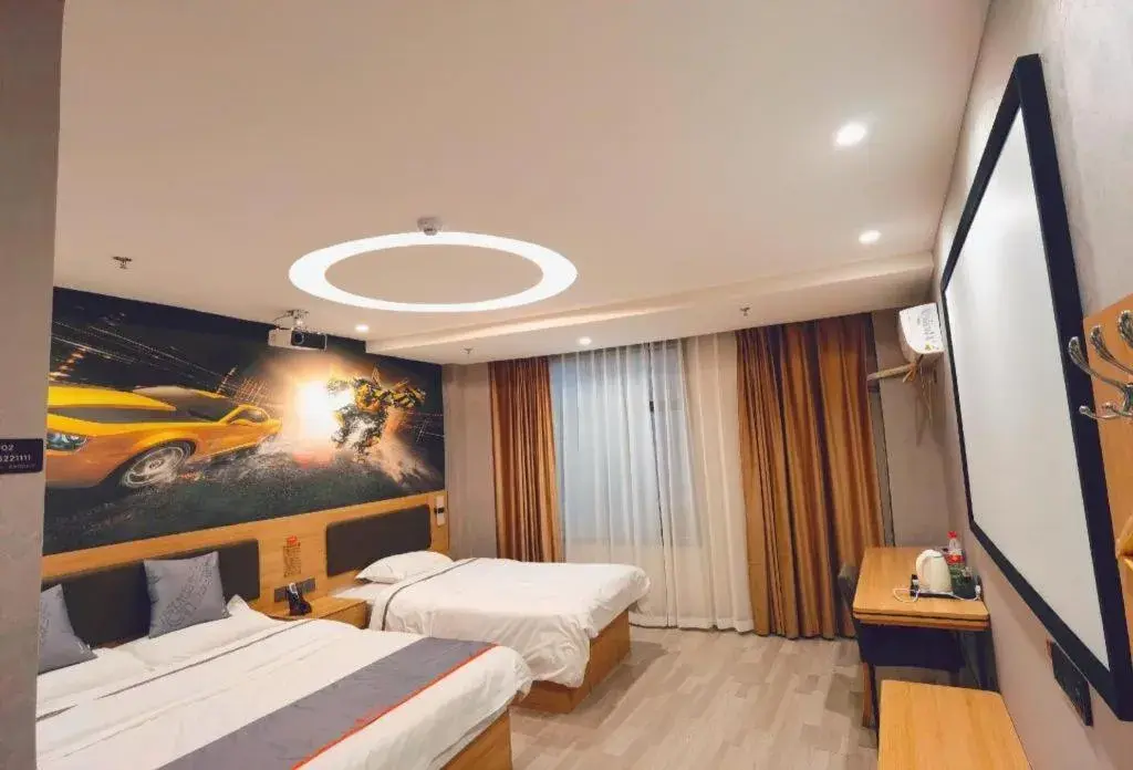 Bed in Jun Light Hotel Jiangxi Jiujiang Yongxiu County Dongyong Mall Bed in Jun Light Hotel Jiangxi Jiujiang Yongxiu County Dongyong Mall