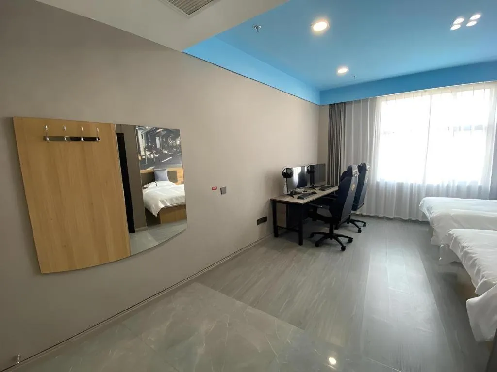 Bed in Jun Light Hotel Jiangxi Jiujiang Yongxiu County Dongyong Mall