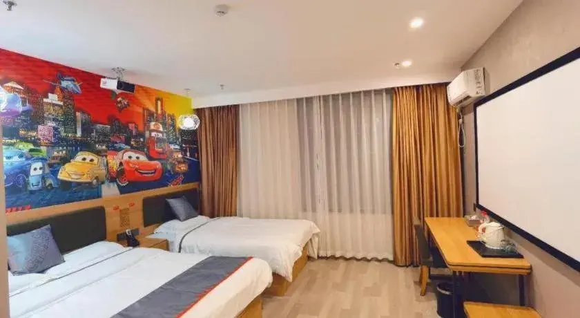 Bed in Jun Light Hotel Jiangxi Jiujiang Yongxiu County Dongyong Mall Bed in Jun Light Hotel Jiangxi Jiujiang Yongxiu County Dongyong Mall