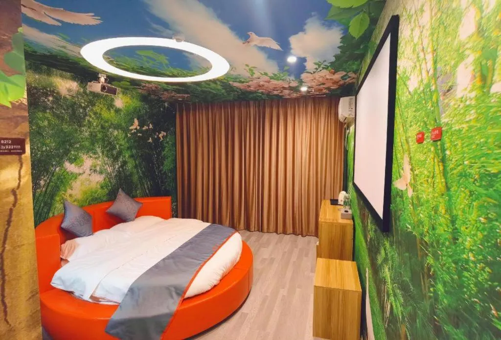 Bed in Jun Light Hotel Jiangxi Jiujiang Yongxiu County Dongyong Mall