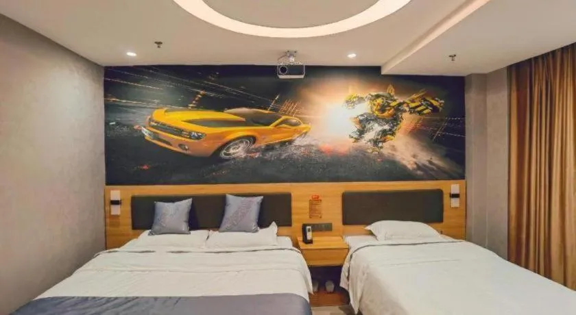 Bed in Jun Light Hotel Jiangxi Jiujiang Yongxiu County Dongyong Mall