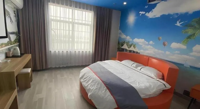 Bed in Jun Light Hotel Jiangxi Jiujiang Yongxiu County Dongyong Mall