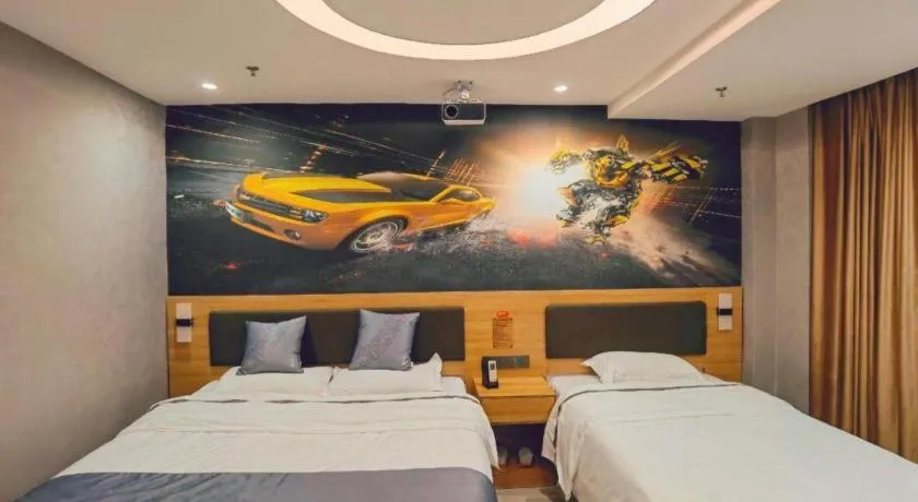 Bed in Jun Light Hotel Jiangxi Jiujiang Yongxiu County Dongyong Mall