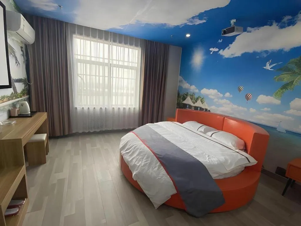 Bed in Jun Light Hotel Jiangxi Jiujiang Yongxiu County Dongyong Mall