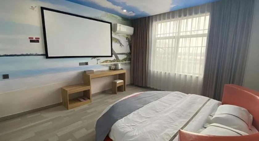 Bed in Jun Light Hotel Jiangxi Jiujiang Yongxiu County Dongyong Mall